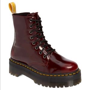 Vegan Dr Martens cherry red